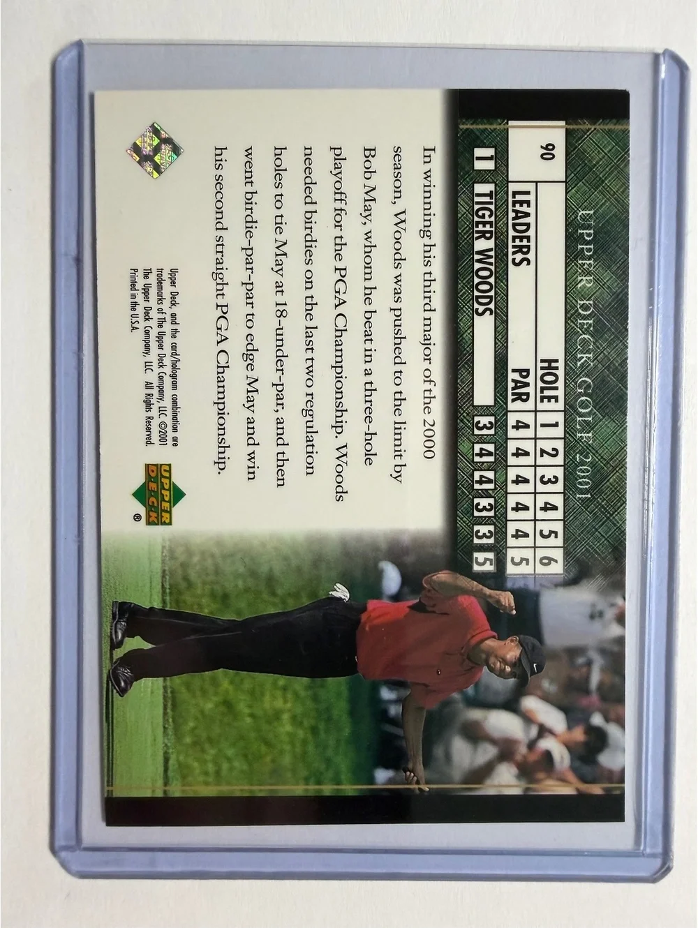 Upper Deck 2001 Tiger Woods Golf Trading Card